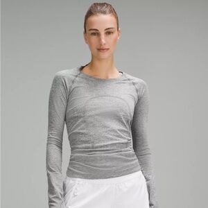 Lululemon swiftly tech long sleeve grey size 6